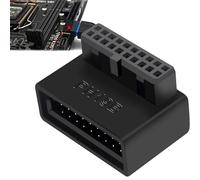 Adattatore scheda madre USB 3.0 - connettore angolato, collegamento cavo a 90 gradi | estensione pannello frontale a 19 pin, interfaccia dock ad alta velocità, porta desktop interna per di