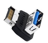 Adattatore Scheda Madre USB,Adattatore Scheda Madre Computer da USB3.1 a Interfaccia | Connettore Sterzo Pannello 90 Gradi per Giovani, Donne e Adolescenti