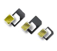 ADATTATORE SCHEDA SIM MICRO NANO MINI KIT 4IN1 per IPHONE SMARTPHONE CARD