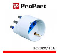 Adattatore Schuko 16A Bianco - Spina Europea di Alta Qualità