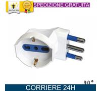 PROPART ADATTATORE SPINA 16A SCHUKO 90° SALVASPAZIO**PUOI PAGARE ANCHE ALLA CONSEGNA!!!**