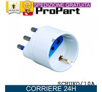 Adattatore Schuko Spina 16A Bianco Universale Alta Qualità