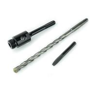 Adattatore SDS Mexco da 80 mm con chiave di centraggio e asta guida cono A - Costruzione in acciaio di qualità per carotatrici diamantate