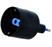 Adattatore Semplice Globex 2P+T 10A con Presa Schuko - Nero Globex Materiale ele