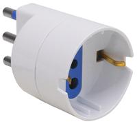 Adattatore Semplice Globex 2P+T in Blister: Spina 16A, Presa Schuko 10A Globex M