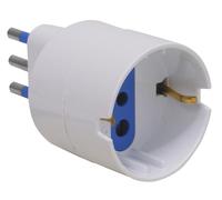 Adattatore Semplice Globex in Blister 2P+T Spina 10A con Presa Schuko 10A Globex