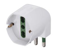Adattatore Vimar sfalsato S17 + spina 2P+T 90° bianco 00305.B