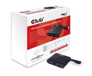 Adattatore Sensevision USB 3.0 C GT Ethernet Gigabit LAN + USB 3.0 + USB Tipo C NEW