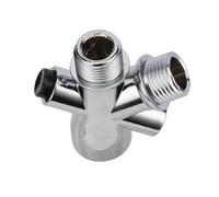 Adattatore separatore di acqua for soffione doccia, uscita maschio da 1/2", ingresso femmina, deviatore in plastica a 3 vie, accessori for bagno