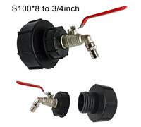 Adattatore serbatoio IBC in ottone con asta lunga in acciaio per una facile chiu