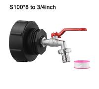 Adattatore serbatoio IBC in ottone con asta lunga in acciaio per una facile chiu