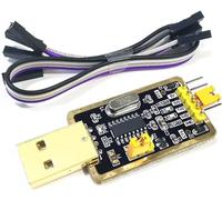 Adattatore seriale da USB a TTL, modulo CH340G, ponticello a livello logico da 3,3 V/5 V, protezione da sovratensione, convertitore USB-UART Plug & Play per programmazione e sviluppo microcontrollori