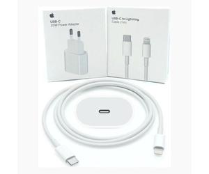 Adattatore settore Apple USB-C 20 W + cavo USB-C versione Lightning da 1 m - Confezione d'origine