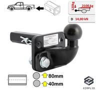 Adattatore Sfera Palla per Gancio Traino per auto americane con presa da 1 1/4