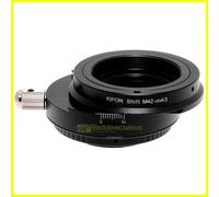 Adattatore SHIFT per obiettivi a vite M42 su fotocamere Micro 4/3. Decentrabile