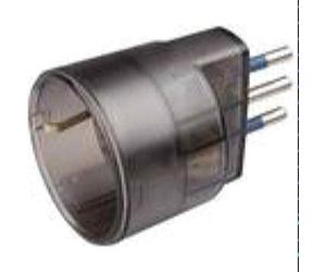 Adattatore Shucko 10/16A 2P+T colore Nero PolyPool 433.5X