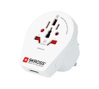 SKROSS World to UK - Adattatore compatto USB, adattatore da viaggio universale, adatto anche per dispositivi ad alte prestazioni come computer portatili