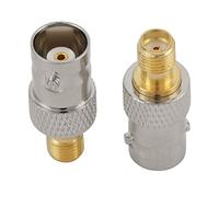 Adattatore SMA a BNC, Adattatore Coassiale Adattatore BNC 2 Pezzi Convertitore di Prova Adattatore BNC Femmina a SMA Femmina Tipo RF Connettore