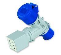 Moltiplicatore Adattatore Mobile 2 Uscite Spina 16A 2P+E 50/60 Hz IP44