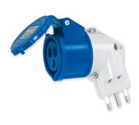 Adattatore Spina 16a 2p+t 1 Presa 2p+t 16a Cee MASTER 24AD1008