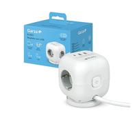 Garza - Multipresa KUBO 6 in 1 con 3 Prese Schuko, 2 USB-A e 1 USB-C PD20W, Ricarica Rapida QC3.0, Pulsante ON/OFF, Design Compatto Anti-blocco e Stile Moderno