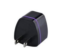 Adattatore spina americana europea - Adattatore per presa da viaggio internazionale 50/60 Hz nel Regno Unito 110-250 V | Adattatore da viaggio singolo robusto, adattatore per presa portatile americano