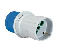 Adattatore Fanton industriale con presa bipasso schuko e spina CEE 73100