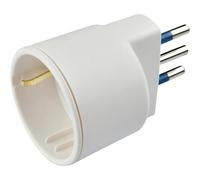 Adattatore spina elettrica Blueline 10 A e presa tedesca bianco Bianco