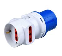 ADATTATORE spina industrale con presa Schuko e 2 bivalenti - 1878 Rosi