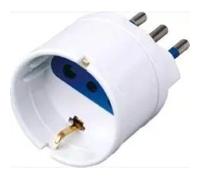 ADATTATORE SPINA ISNATCH POWER DA SPINA ITALIA 10A A SCHUKO 10A MAX 1500W COLORE BIANCO