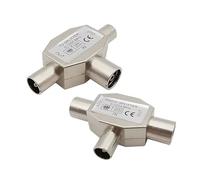 Adattatore splitter antenna TV uno-a-due Connettore interfaccia di conversione distributore segnale coassiale antenna TV maschio-femmina a 2 vie