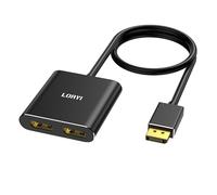 Adattatore splitter da DisplayPort a doppia DisplayPort, hub MST 4K60Hz, 1 in 2 uscite, porta display per doppio monitor, DP1.4, splitter per desktop, laptop