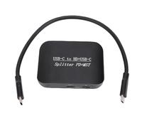 Adattatore splitter da tipo C a HD Tipo C Convertitore multimediale a doppio display 4K 60Hz ad alte prestazioni con ricarica PD per PC portatile Guscio in ferro