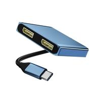 Adattatore splitter da USB C a doppio DisplayPort 4K a 60Hz, adattatore per doppio monitor per display esteso con 2 DisplayPort/USB3.0/100W PD ricarica rapida, compatibile con MacBook/HP/Dell/Lenovo