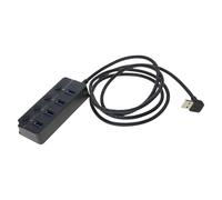 Adattatore splitter dati USB 2.0 a 4 porte con interruttori di alimentazione individuali Convertitore USB di connessione rapida e facile