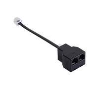 Adattatore splitter del cavo telefonico-Convertitore per cavi telefonici a due vie RJ11 per la rete fissa | Divisore della linea telefonica a doppia porta per fax, modem, DSL, jack da parete, ufficio