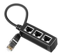 Adattatore splitter Ethernet Rj45, da 1 a 3, per reti domestiche, ufficio e scuola
