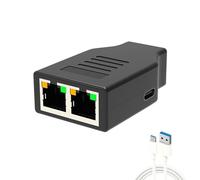 Adattatore splitter Ethernet RJ45 per una condivisione stabile di Internet tra due dispositivi senza driver aggiuntivo