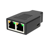 Adattatore splitter Ethernet RJ45 per una condivisione stabile di Internet tra due dispositivi senza driver aggiuntivo