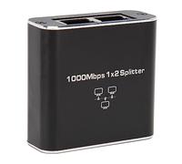Adattatore Splitter Gigabit RJ45, Splitter Cavo Ethernet da 1 a 2 Due Dispositivi Condividono la Trasmissione a Lunga Distanza con Indicatore LED per Router