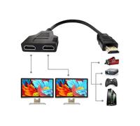 Adattatore Splitter HDMI, 1080P HDMI Splitter 1 a 2 vie Maschio a Doppia Presa Cavo da 2 Femmina per HDTV HD LED Monitor LCD e Proiettori Supporta Due Televisori Solo Dispositivo Alla Volta