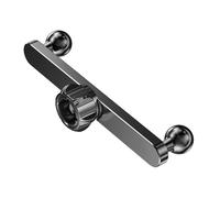 Adattatore splitter in alluminio per supporto telefonico, doppio supporto a sfera da 17 mm, prolunga da 1 a 2 teste articolate, adattatore rotante doppio supporto per telefono in alluminio