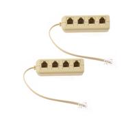 Adattatore splitter modulare per linea telefonica RJ11 6P4C a 4 vie, beige