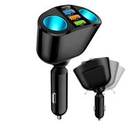 Adattatore splitter per auto - caricabatterie USB Type -C con doppie porte USB, mozzo di espansione a 360 ° ruotabile | Accessorio addebito rapido per telefono cellulare, dispositivo di navigazione GP
