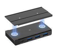 Adattatore splitter per binario magnetico per hub USB Dock per trasferimento dati con velocità USB3 da 10 Gbps compatibile con PC portatile(4 Port Black)