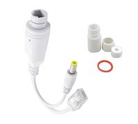 Adattatore splitter per iniettori PoE da 48 V a 12 V, adattatore splitter Gigabit per iniettori RJ45, velocità di trasmissione 10/100 Mbps
