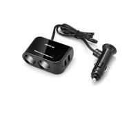 Adattatore splitter per presa accendisigari da auto 12 V/24 V, con 2 porte USB, caricatore doppio per auto, ricarica rapida, presa multipla per registratori auto, GPS, tablet, telefoni e fotocamera