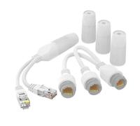 Adattatore splitter PoE resistente e impermeabile, splitter Ethernet da 1 a 2, separatore online simultaneo in materiale ABS
