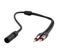 Adattatore splitter universale per antenna auto, con 1 presa e 2 jack DIN ISO, colore: nero