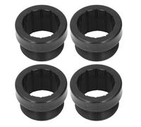Adattatore stabilizzatore per ombrellone da piscina 4 pezzi Adattatore filettato per ombrellone da piscina in ABS per inserto per ombrelloni da patio esterno (Nera)